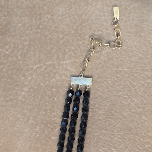 1928 Jewelry Black Beaded Choker - Picture 7 of 8